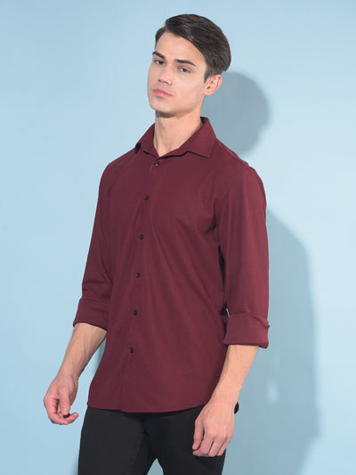 Maroon Shirt-Men Shirts-Crimsoune Club