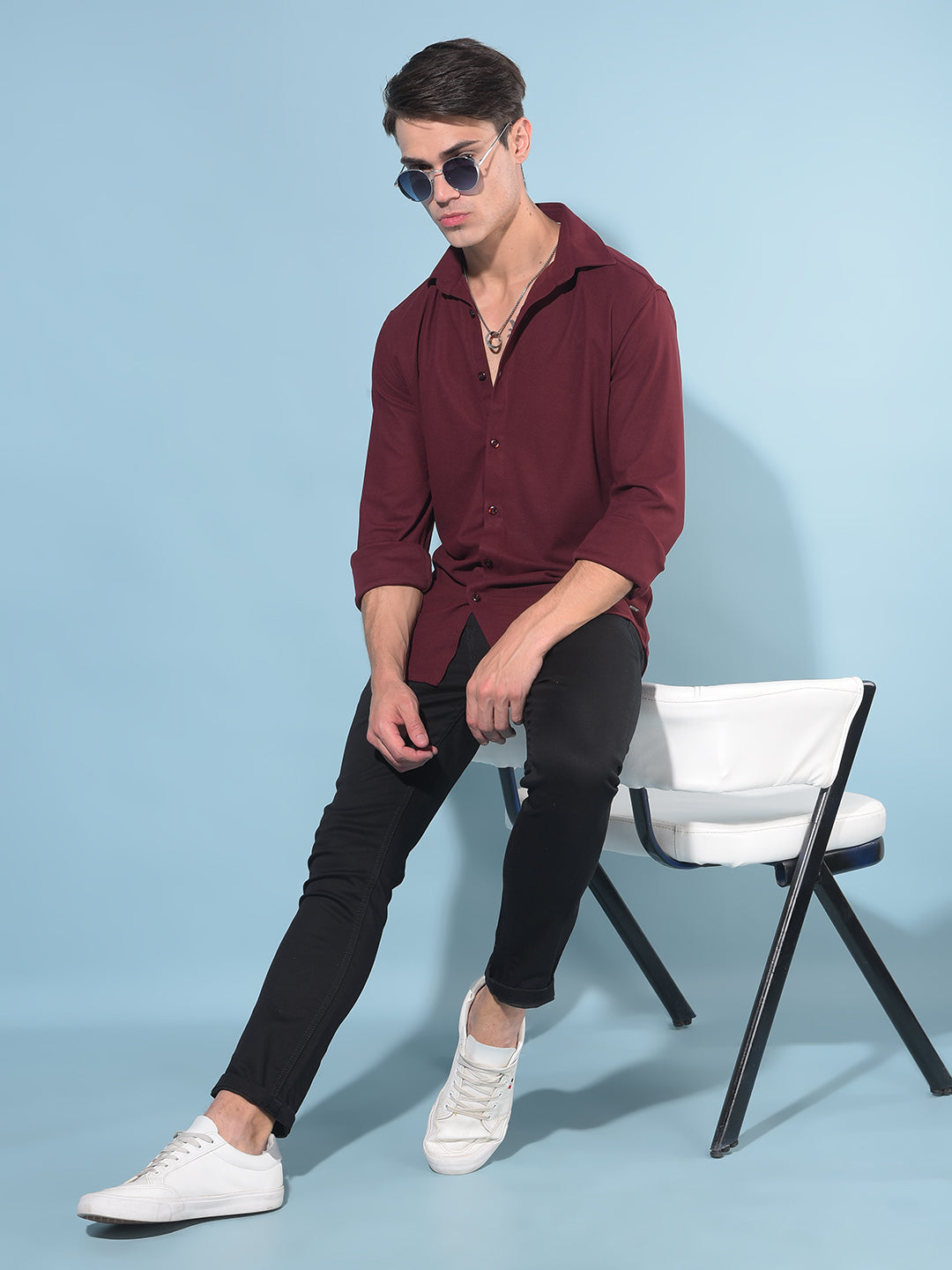 Maroon Shirt-Men Shirts-Crimsoune Club