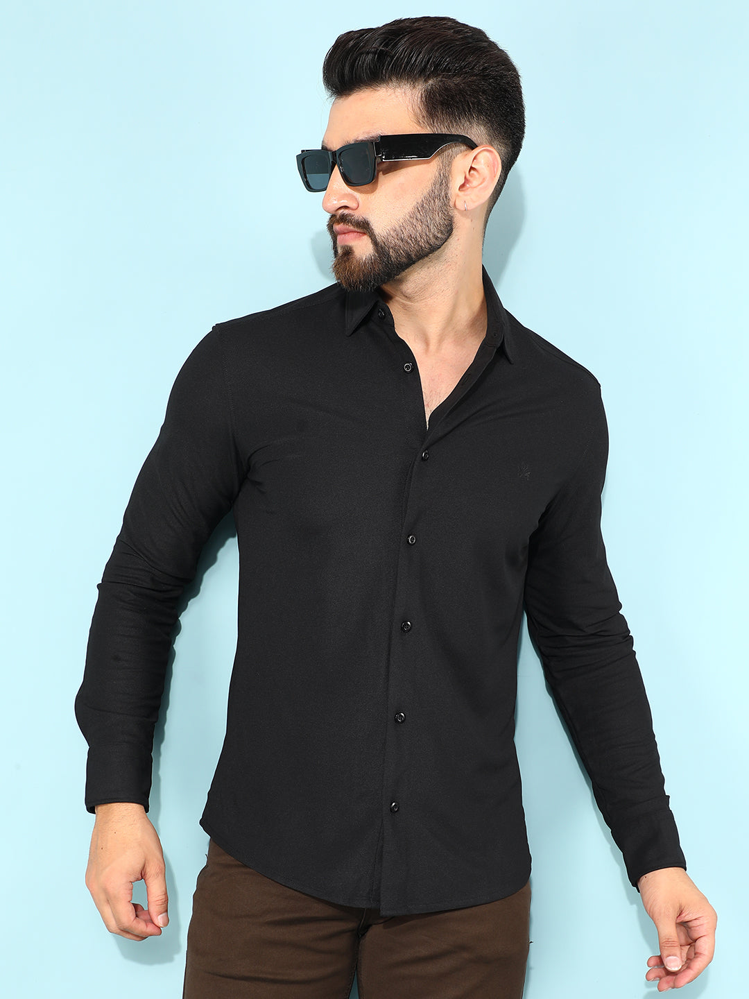 Black Shirt-Men Shirts-Crimsoune Club