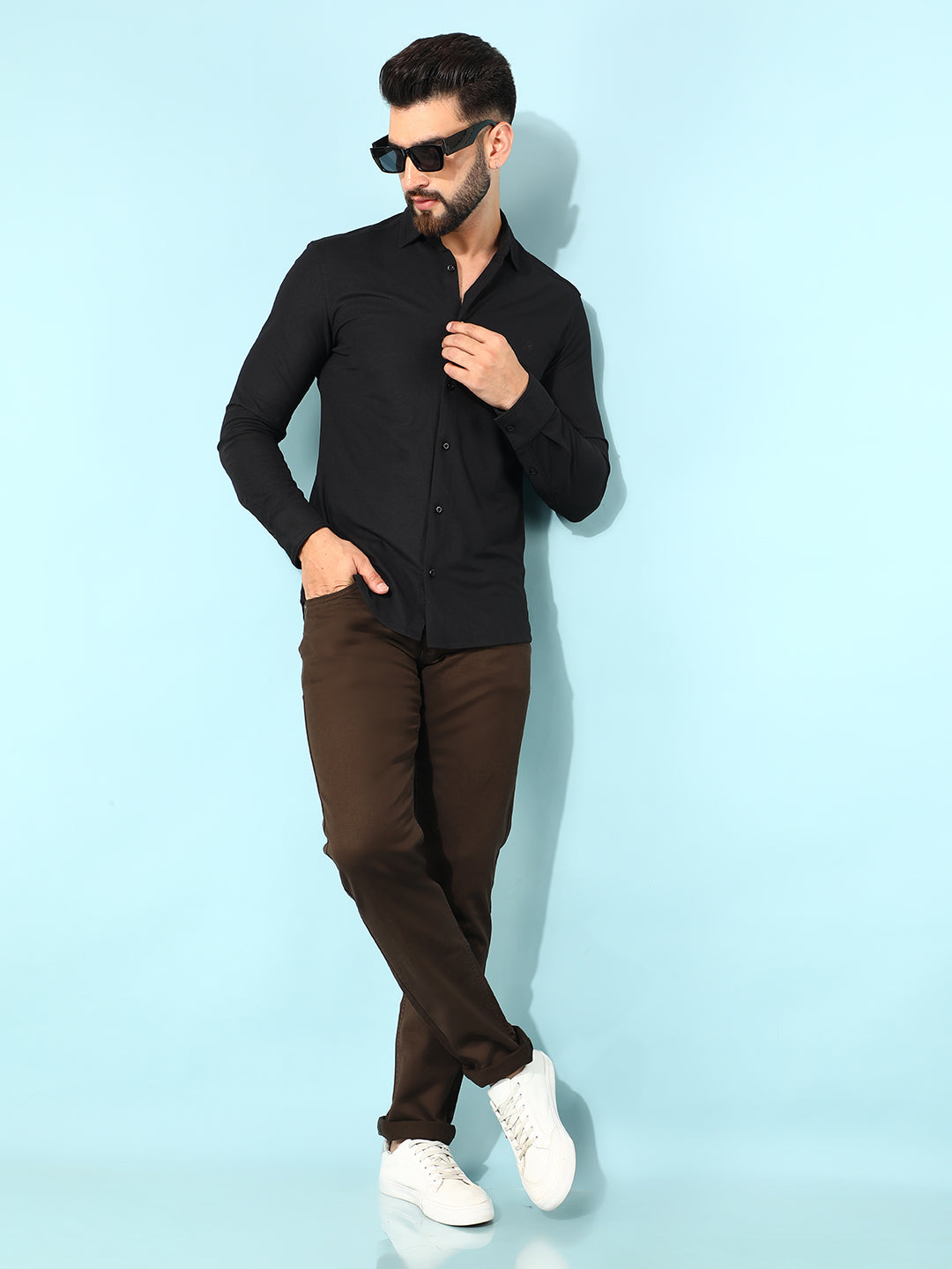 Black Shirt-Men Shirts-Crimsoune Club