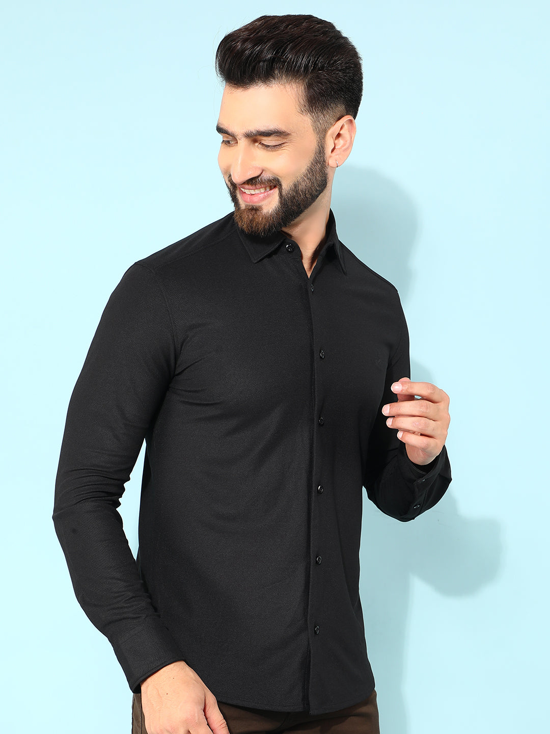 Black Shirt-Men Shirts-Crimsoune Club