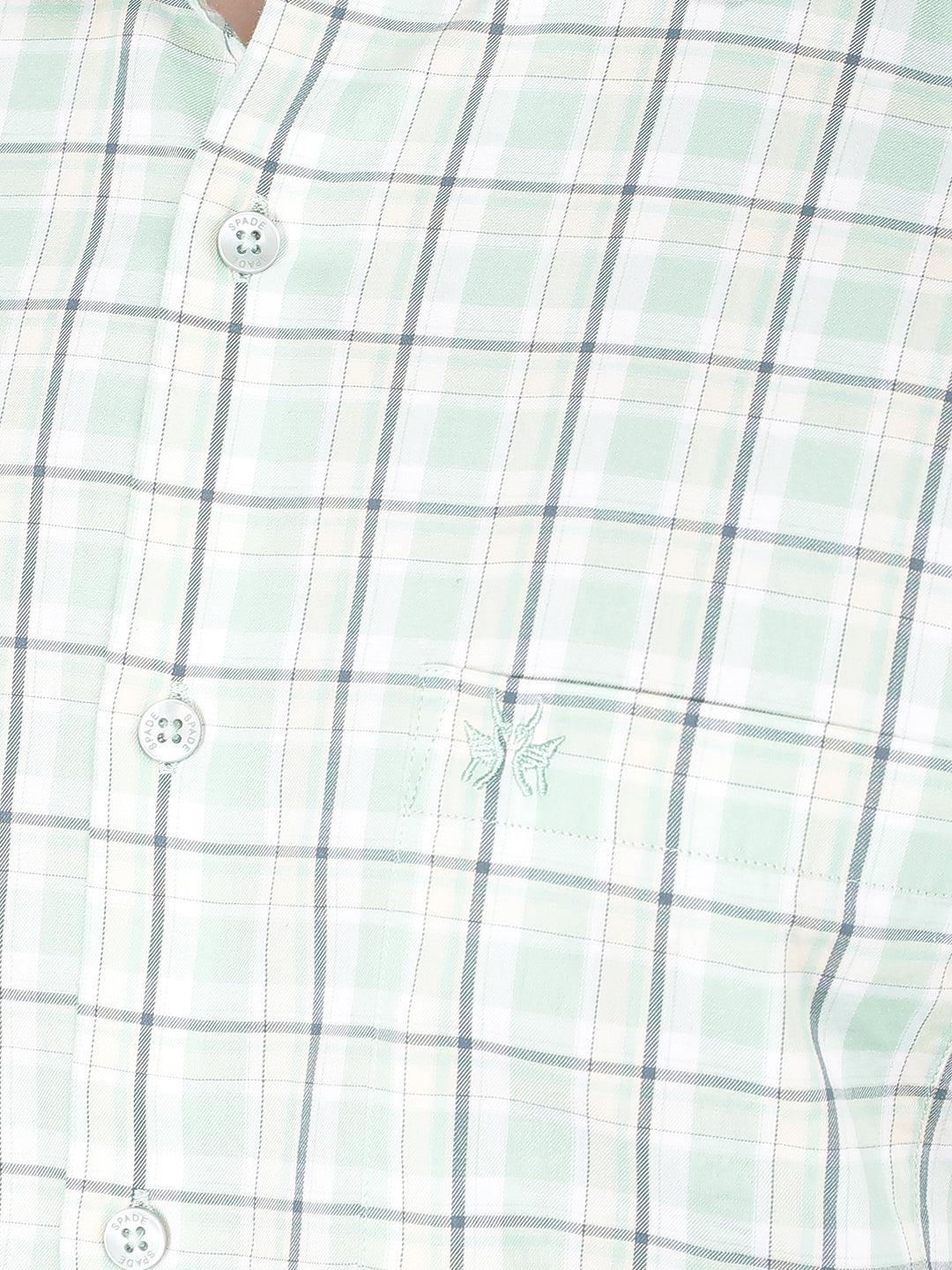 Green Checkered 100% Cotton Shirt-Men Shirts-Crimsoune Club