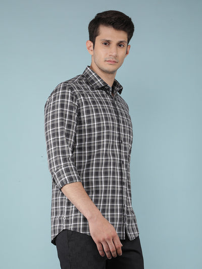 Green Checkered 100% Cotton Shirt-Men Shirts-Crimsoune Club