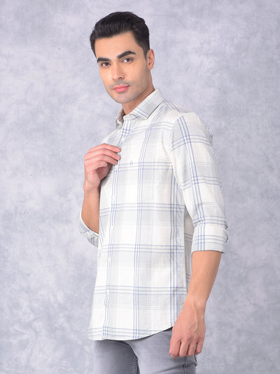 Green Checked 100% Cotton Shirt-Men Shirts-Crimsoune Club