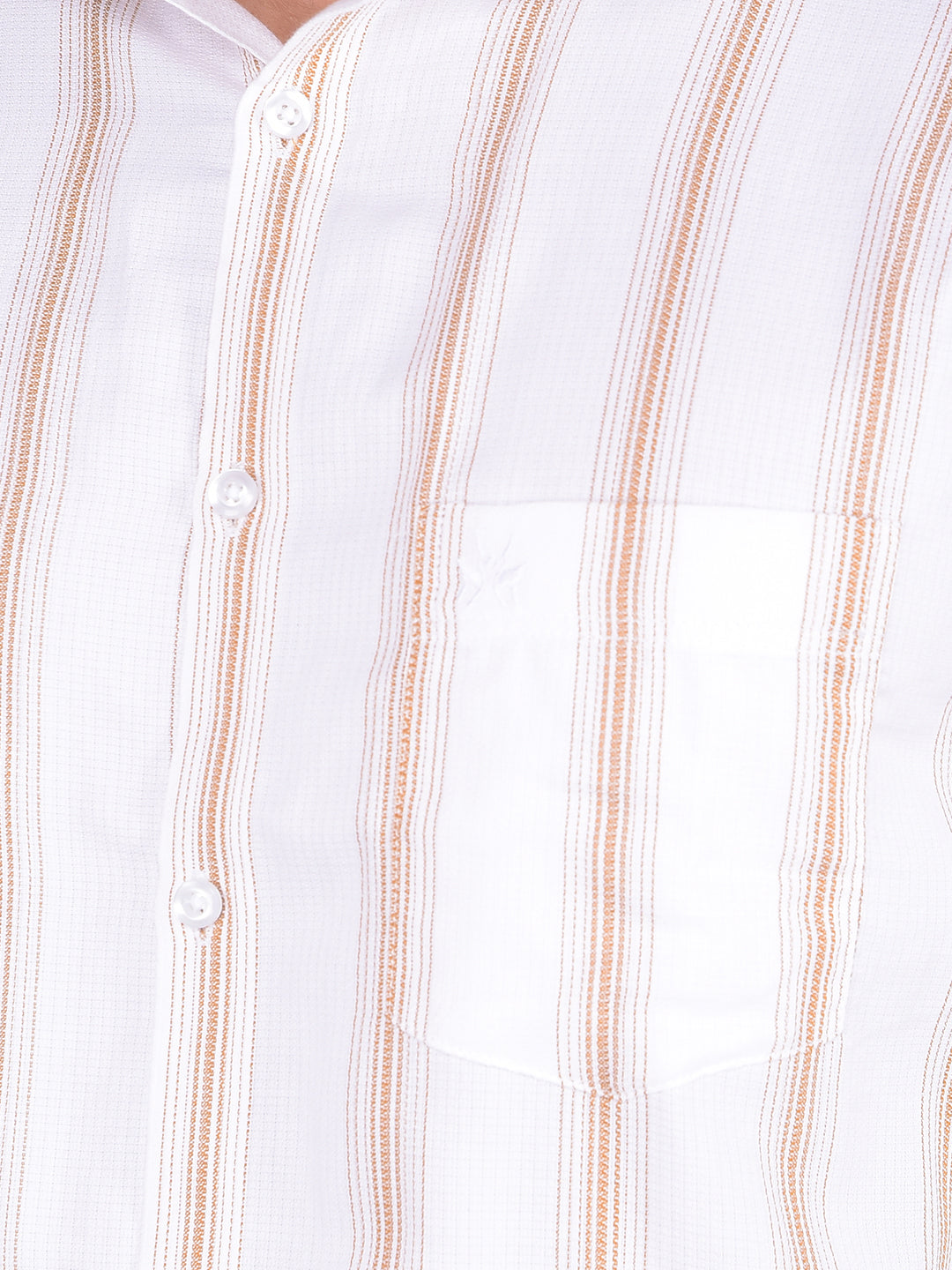 White Vertical Stripes 100% Cotton Shirt-Men Shirts-Crimsoune Club