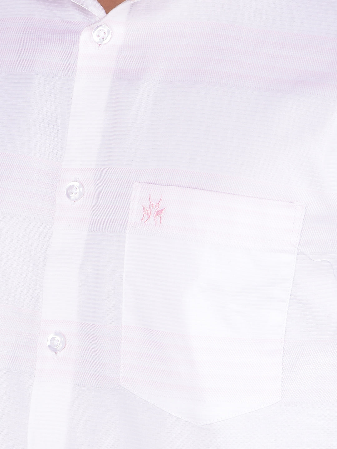 Pink Horizontal Striped 100% Cotton Shirt-Men Shirts-Crimsoune Club