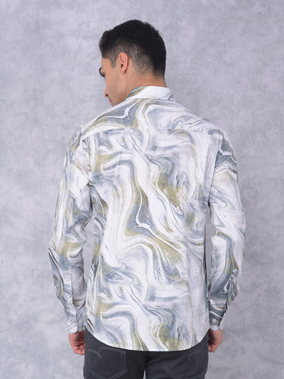 Multi-Color Abstract Print Shirt-Men Shirts-Crimsoune Club