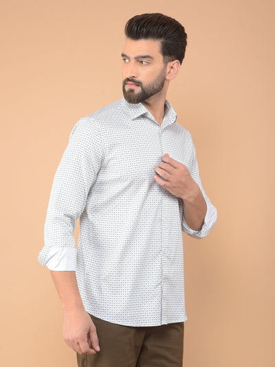 Green Printed Shirt-Men Shirts-Crimsoune Club