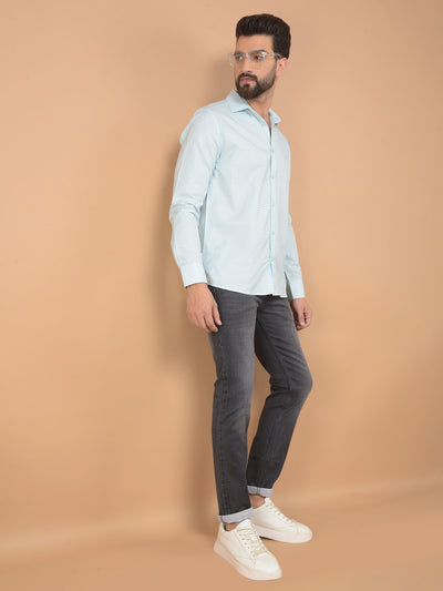 Blue Printed Shirt-Men Shirts-Crimsoune Club