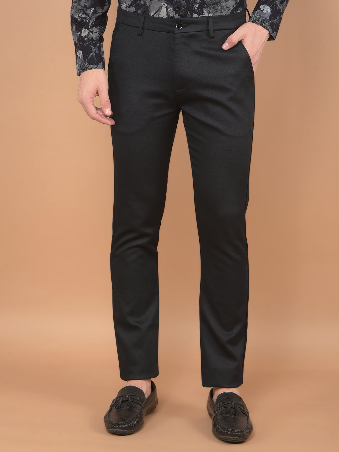 Black Knitted Trousers-Men Trousers-Crimsoune Club