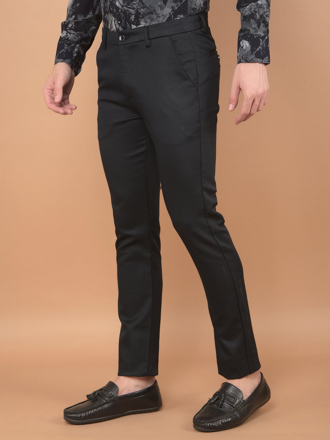 Black Knitted Trousers-Men Trousers-Crimsoune Club