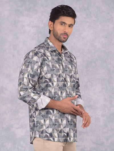 Multi-Color Printed 100% Cotton Shirt-Men Shirts-Crimsoune Club