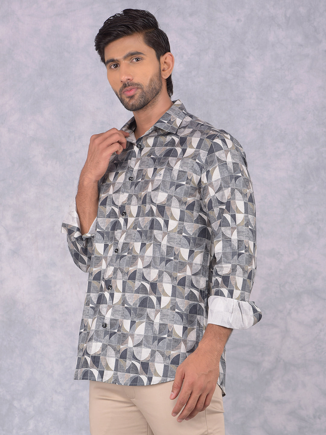 Multi-Color Printed 100% Cotton Shirt-Men Shirts-Crimsoune Club