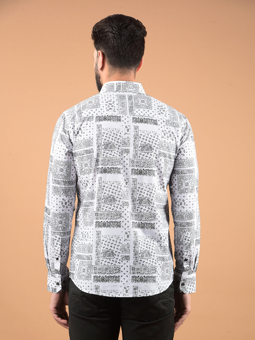 White Printed Shirt-Men Shirts-Crimsoune Club