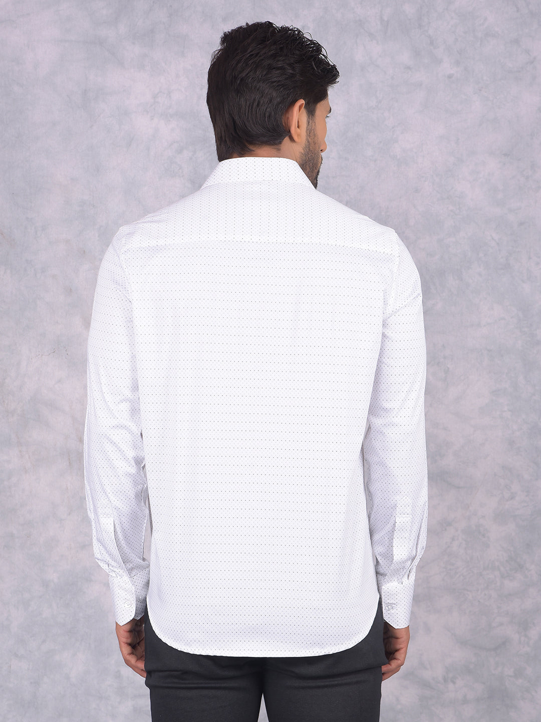 White Printed Shirt-Men Shirts-Crimsoune Club