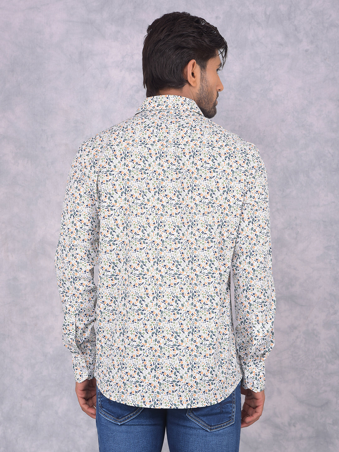 Multi-Color Floral Print Shirt-Men Shirts-Crimsoune Club