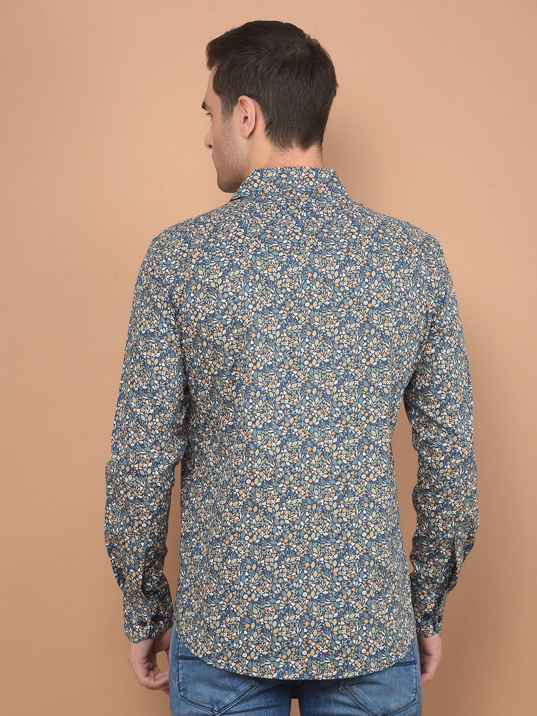 Multi-Color Floral Print Shirt-Men Shirts-Crimsoune Club