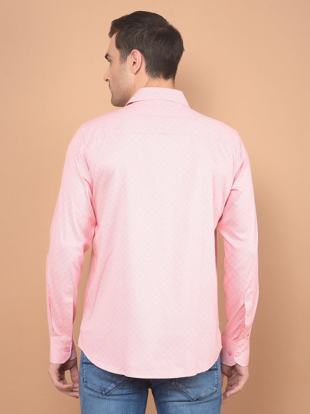 Pink Printed Shirt-Men Shirts-Crimsoune Club