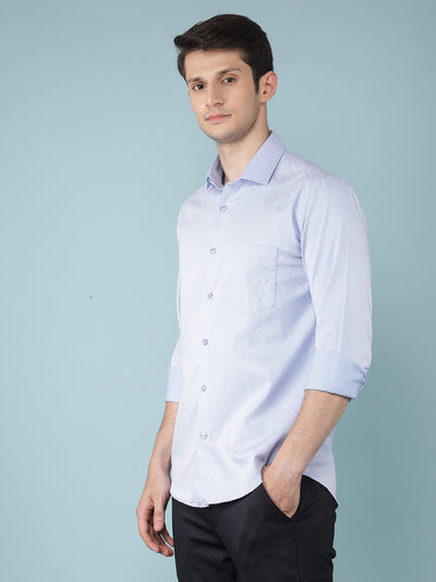 Blue Printed Shirt-Men Shirts-Crimsoune Club