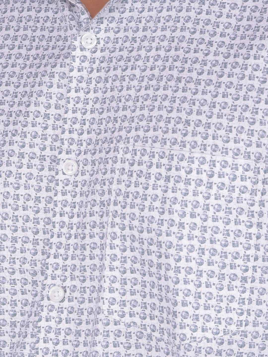 Grey Printed 100% Cotton Shirt-Men Shirts-Crimsoune Club