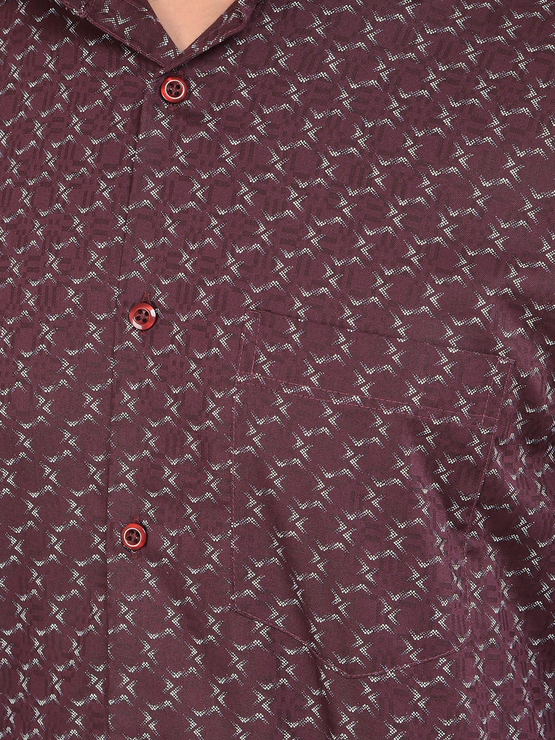 Wine Printed Shirt-Men Shirts-Crimsoune Club