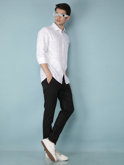 White Printed Shirt-Men Shirts-Crimsoune Club