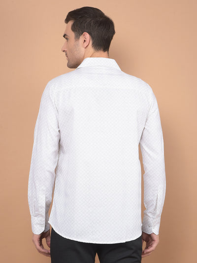 White Printed Shirt-Men Shirts-Crimsoune Club