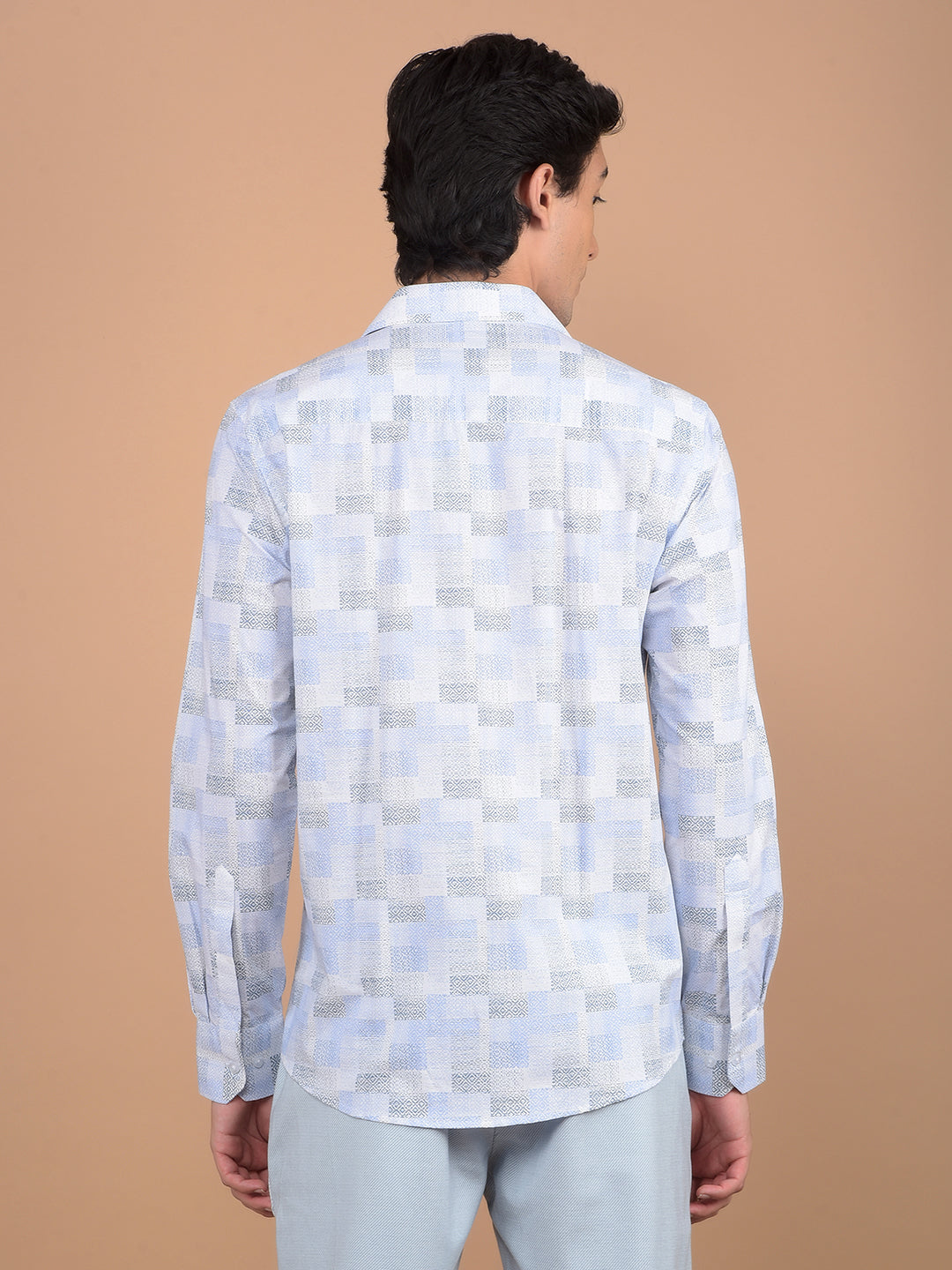 Blue Checked Shirt-Men Shirts-Crimsoune Club