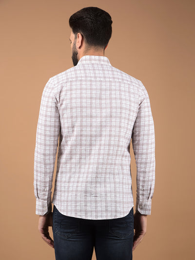 Purple Checked 100% Cotton Shirt