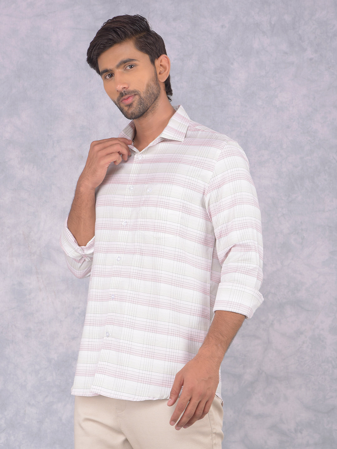 Multi-Color Horizontal Stripes 100% Cotton Knitted Shirt-Men Shirts-Crimsoune Club