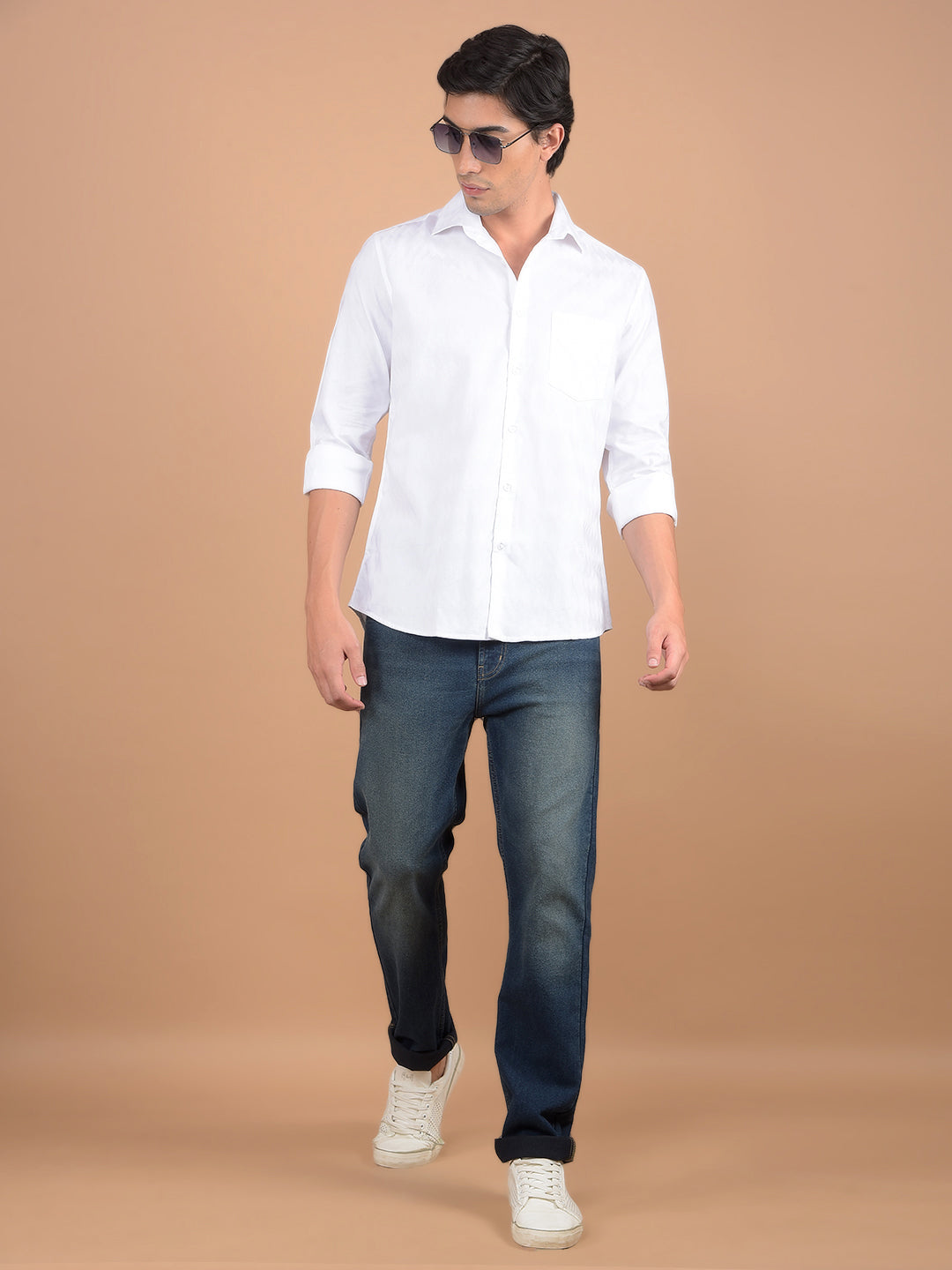 White Printed Shirt-Men Shirts-Crimsoune Club