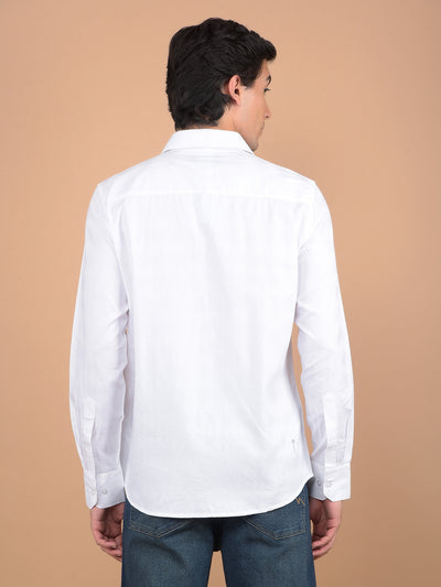 White Printed Shirt-Men Shirts-Crimsoune Club