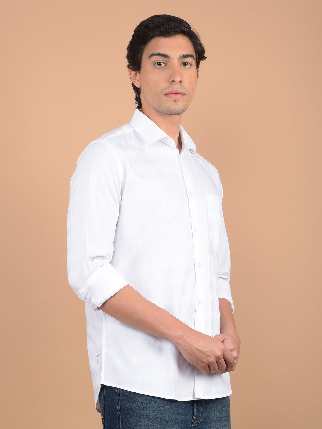 White Printed Shirt-Men Shirts-Crimsoune Club