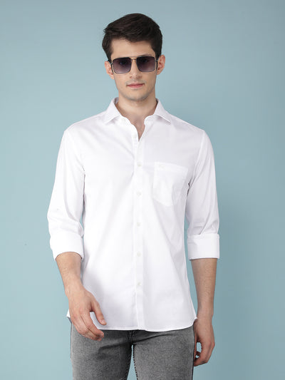 White Vertical Stripes Shirt-Men Shirts-Crimsoune Club