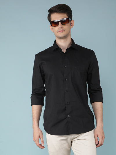 Black Vertical Stripes Shirt-Men Shirts-Crimsoune Club