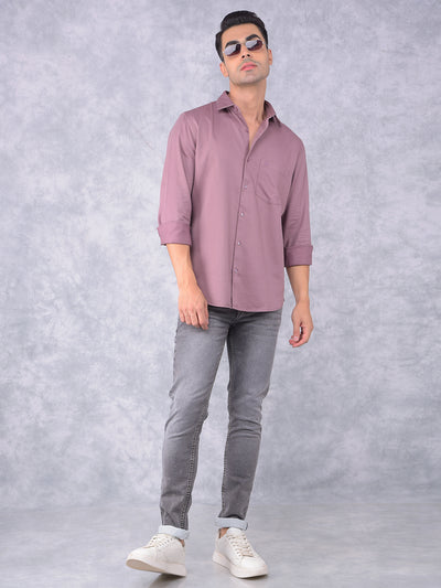 Pink Knitted Shirt-Men Shirts-Crimsoune Club