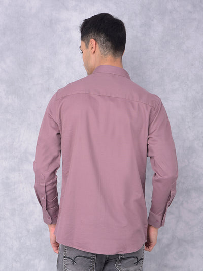 Pink Knitted Shirt-Men Shirts-Crimsoune Club