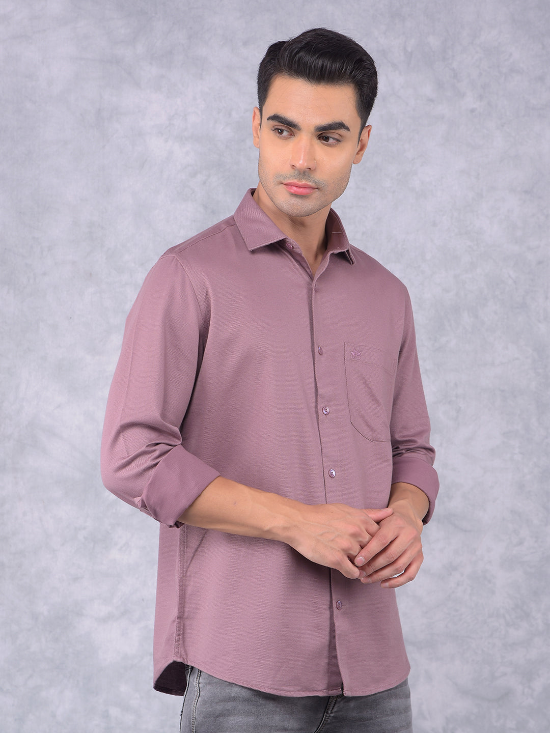 Pink Knitted Shirt-Men Shirts-Crimsoune Club