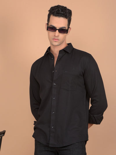 Black Shirt-Men Shirts-Crimsoune Club