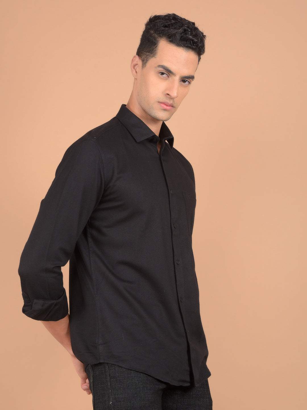 Black Shirt-Men Shirts-Crimsoune Club