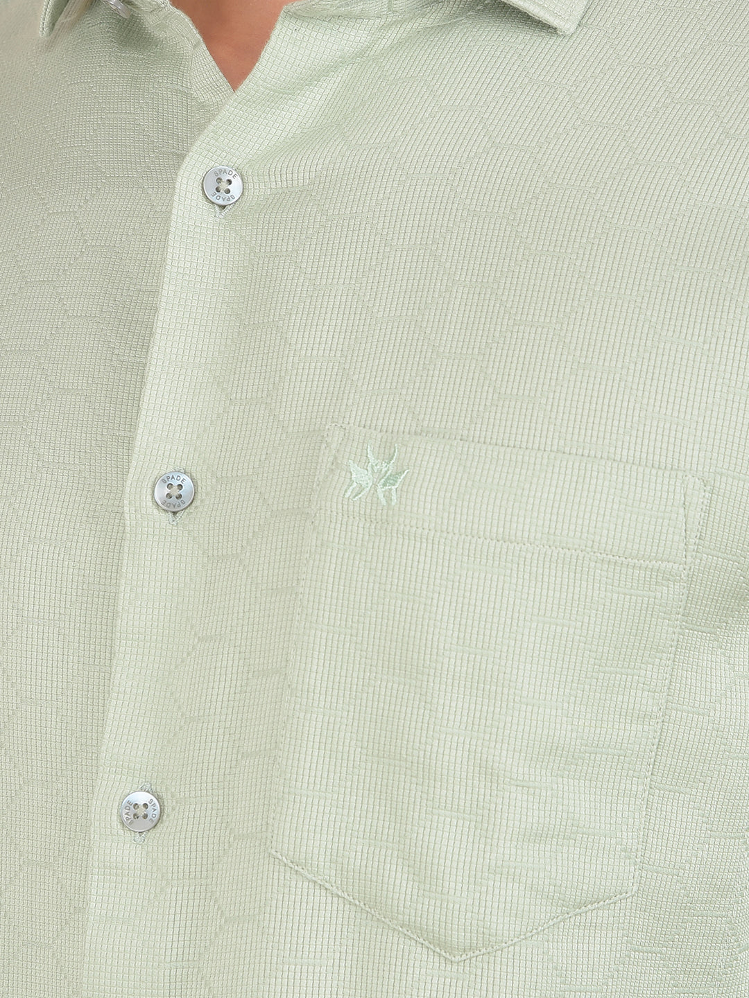 Green Printed 100% Cotton Shirt-Men Shirts-Crimsoune Club