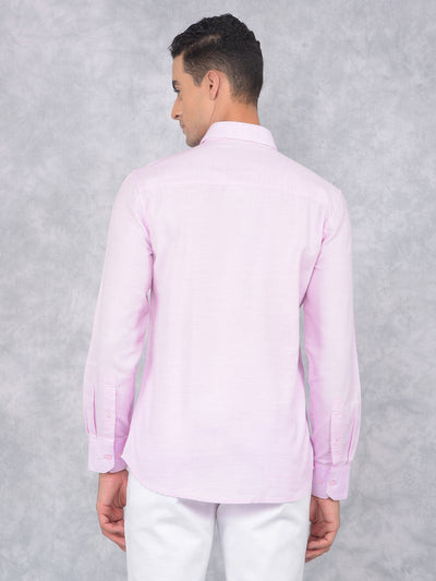 Pink Knitted Shirt-Men Shirts-Crimsoune Club