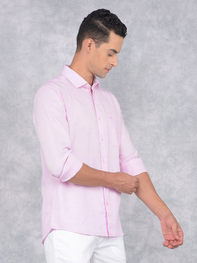 Pink Knitted Shirt-Men Shirts-Crimsoune Club