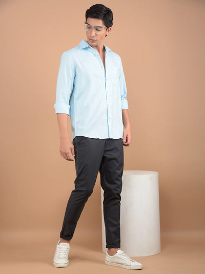 Blue Shirt-Men Shirts-Crimsoune Club