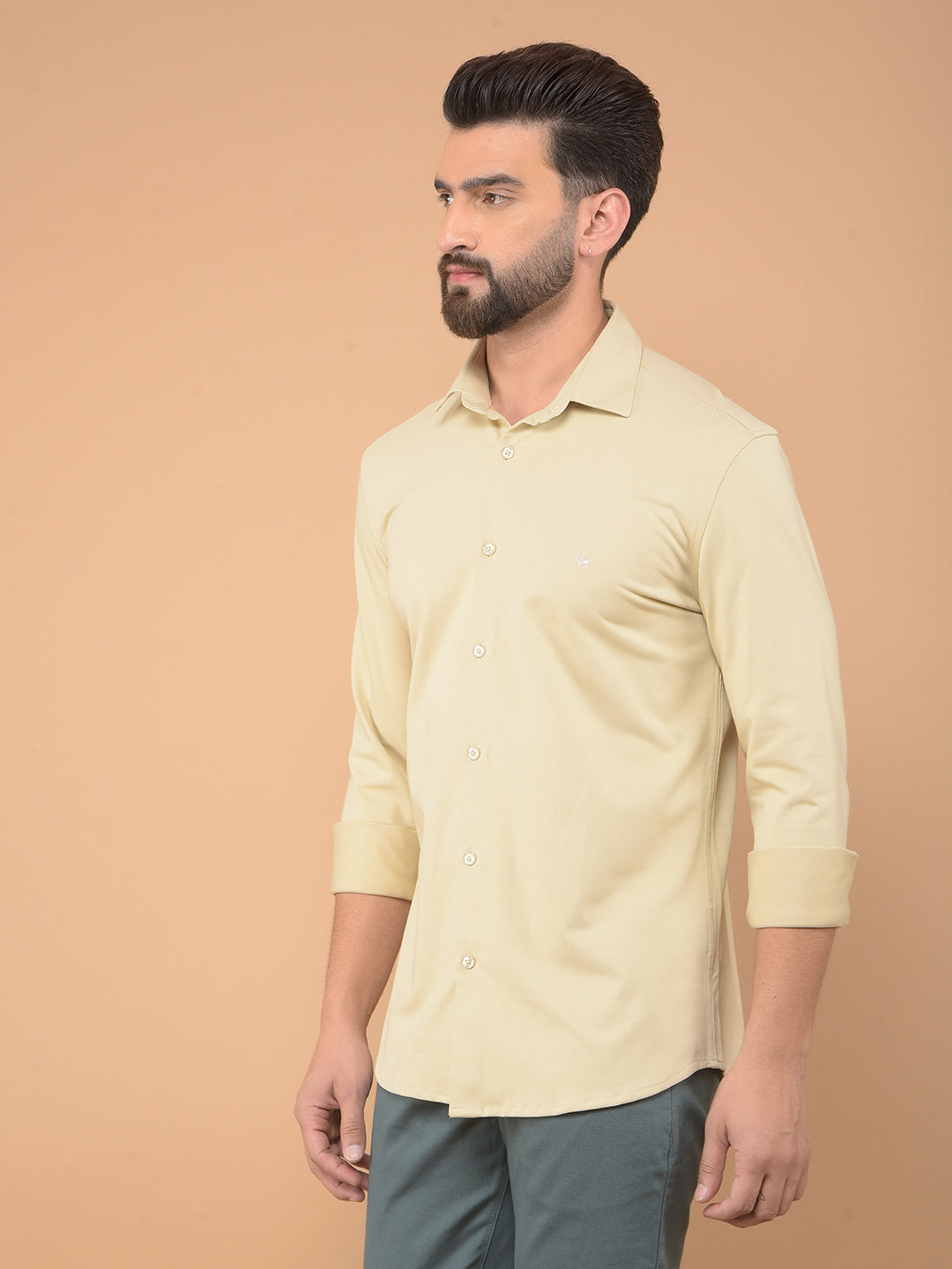 Yellow Shirt-Men Shirts-Crimsoune Club