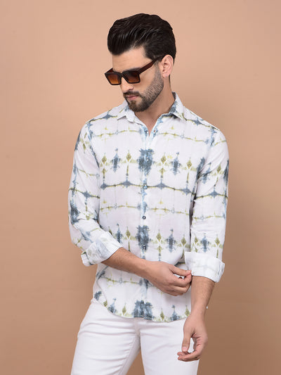 Multi-Color Printed Linen Shirt