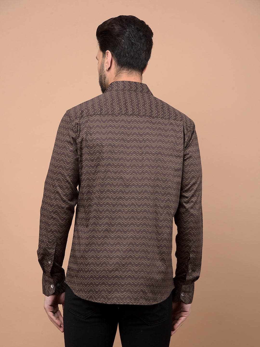 Brown Printed Shirt