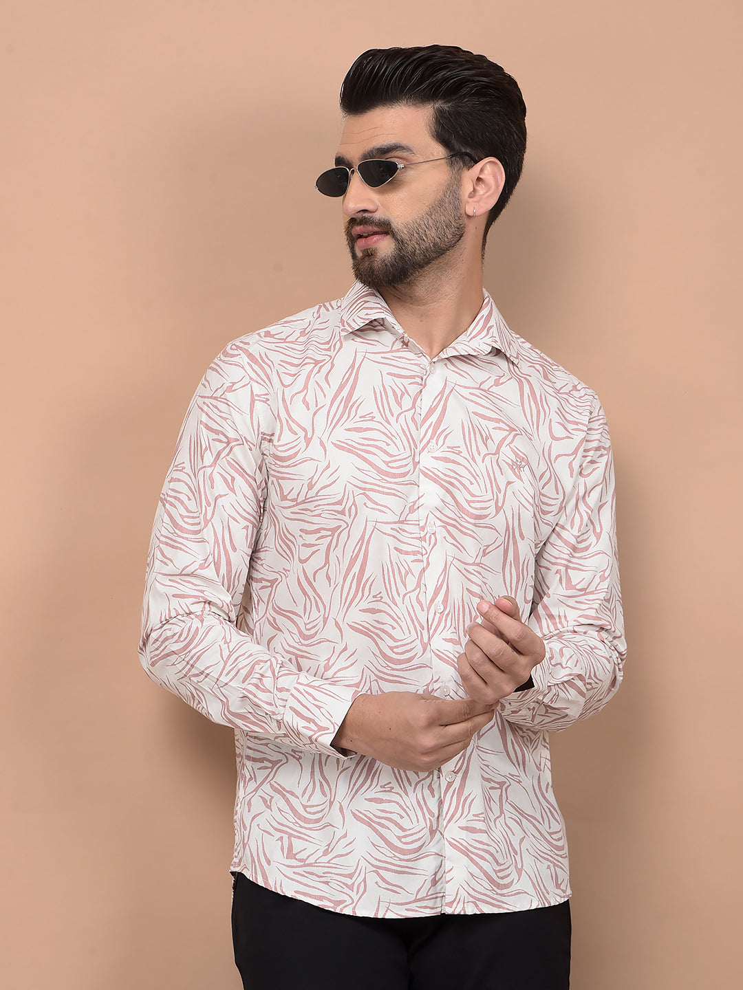 Pink Abstract Print Shirt