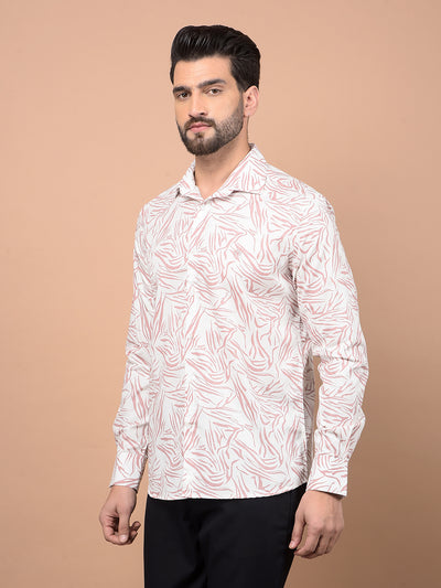 Pink Abstract Print Shirt