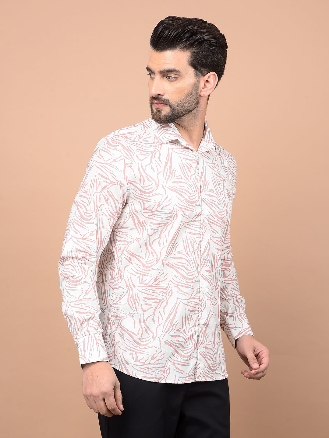 Pink Abstract Print Shirt